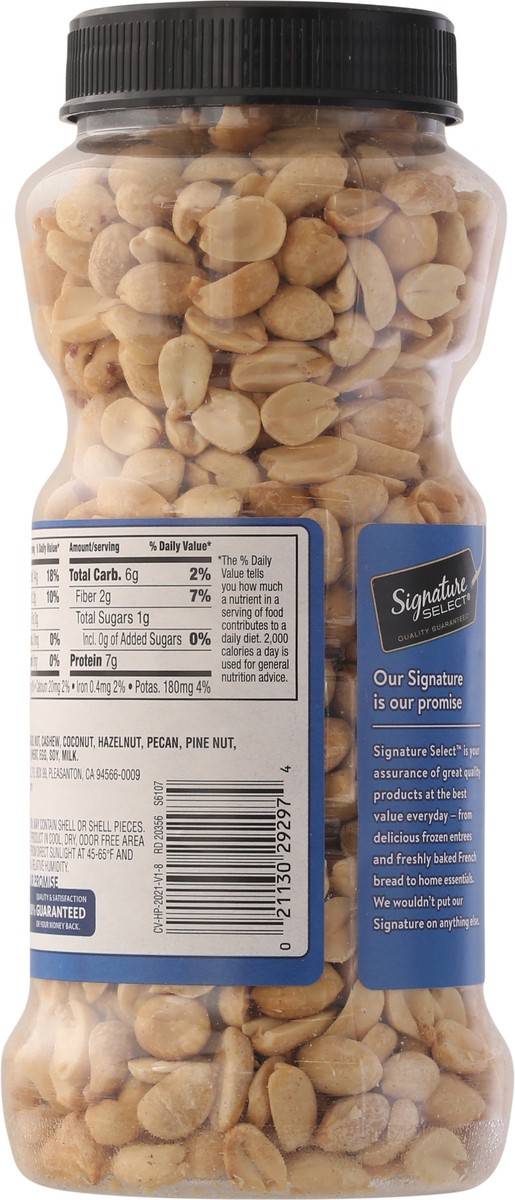 slide 4 of 9, Signature Select Dry Roasted Unsalted Peanuts 16 oz, 