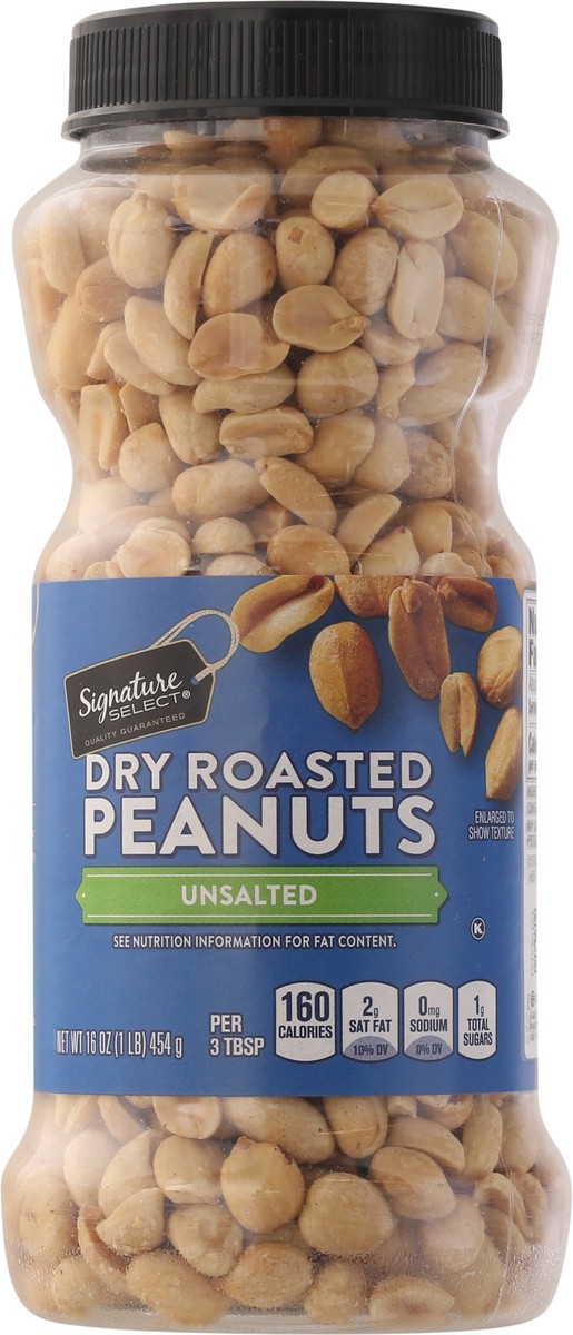 slide 6 of 9, Signature Select Dry Roasted Unsalted Peanuts 16 oz, 