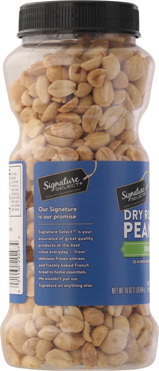 slide 7 of 9, Signature Select Dry Roasted Unsalted Peanuts 16 oz, 