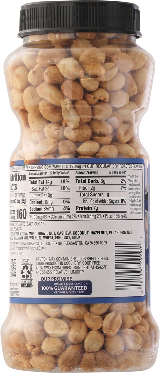 slide 4 of 9, Signature Select Lightly Salted Dry Roasted Peanuts 16 oz, 