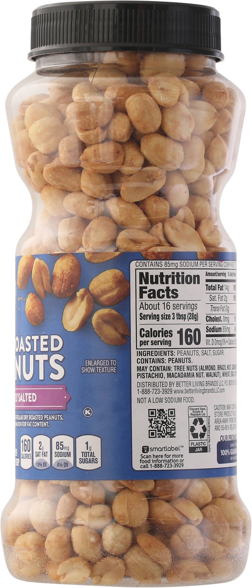 slide 8 of 9, Signature Select Lightly Salted Dry Roasted Peanuts 16 oz, 