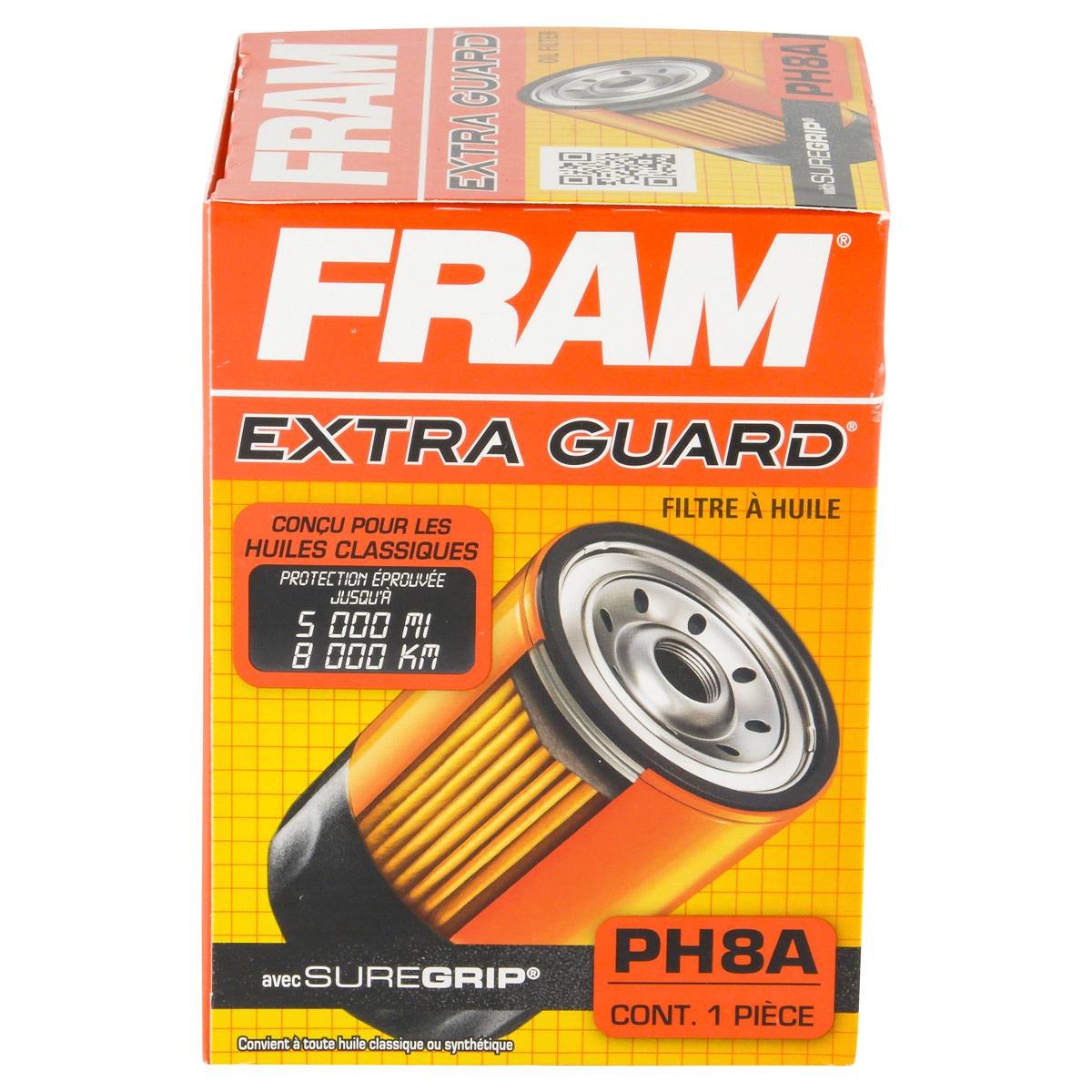 slide 2 of 6, Fram Extra Guard Oil Filter PH8A, 1 ct