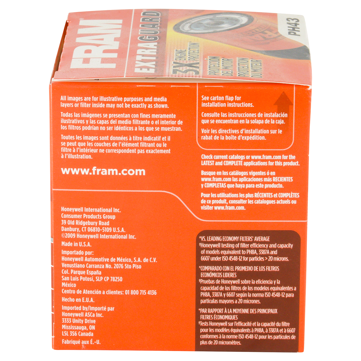 slide 4 of 6, Fram Extra Guard Oil Filter PH43, 1 ct