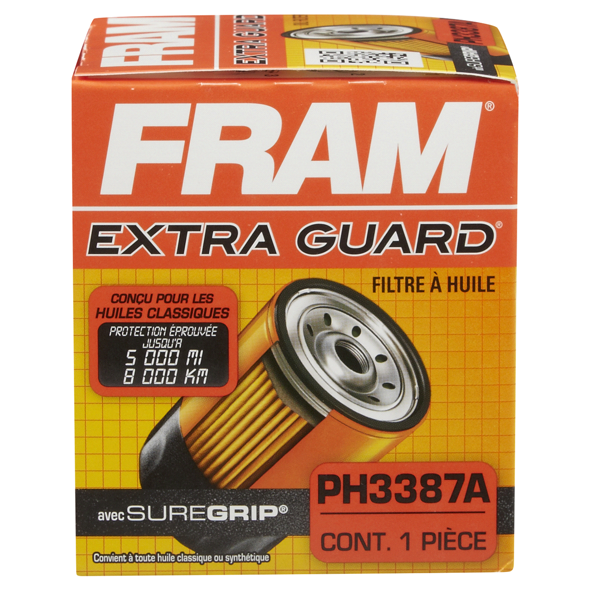 slide 5 of 6, Fram Extra Guard Oil Filter PH3387A, 1 ct