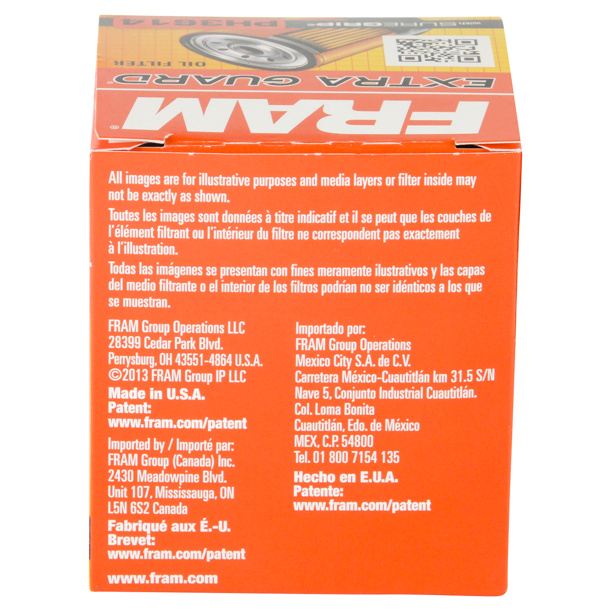 slide 4 of 6, Fram Extra Guard Oil Filter PH3614, 1 ct