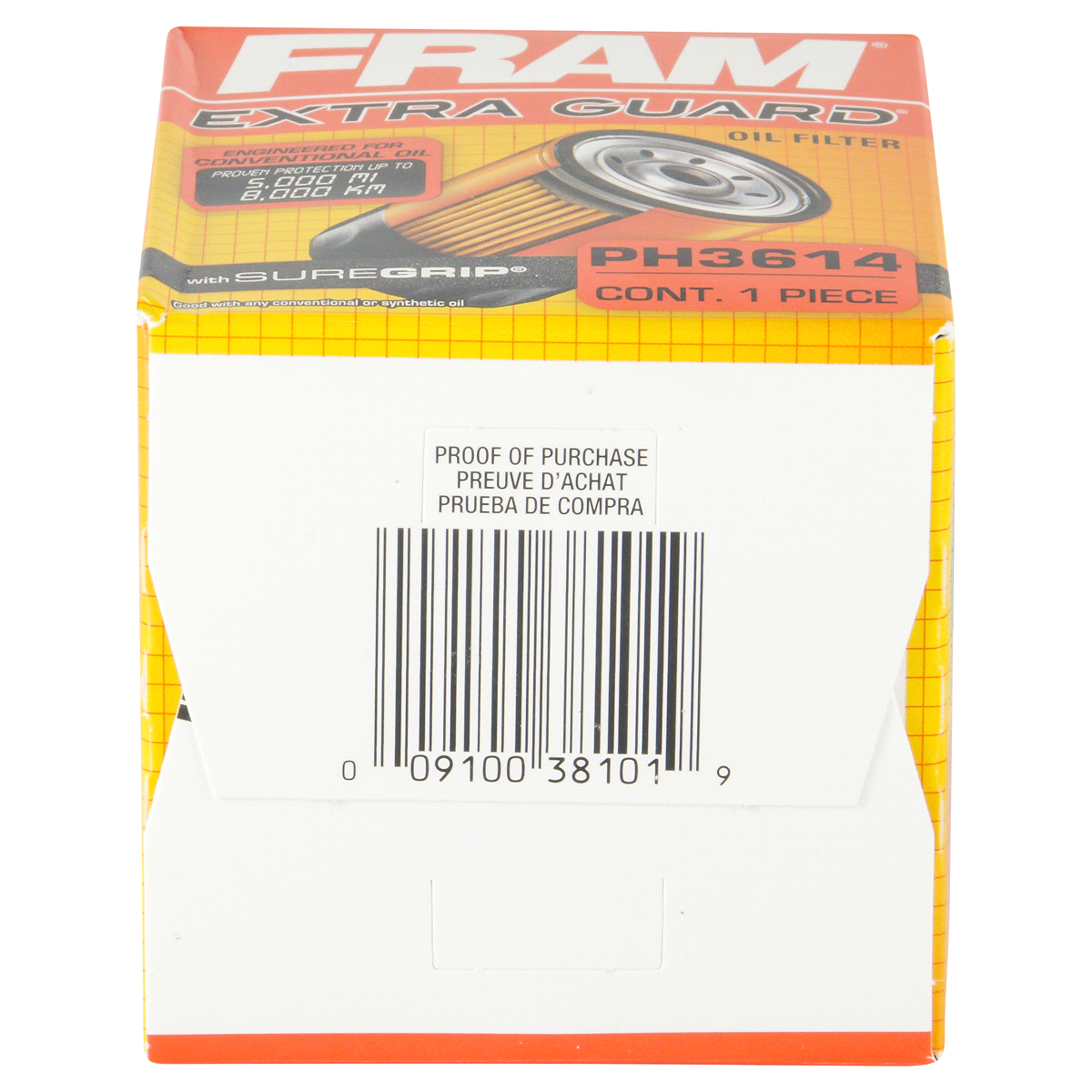 slide 6 of 6, Fram Extra Guard Oil Filter PH3614, 1 ct