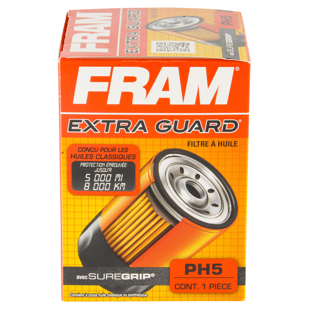 slide 5 of 6, Fram Extra Guard Oil Filter PH5, 1 ct