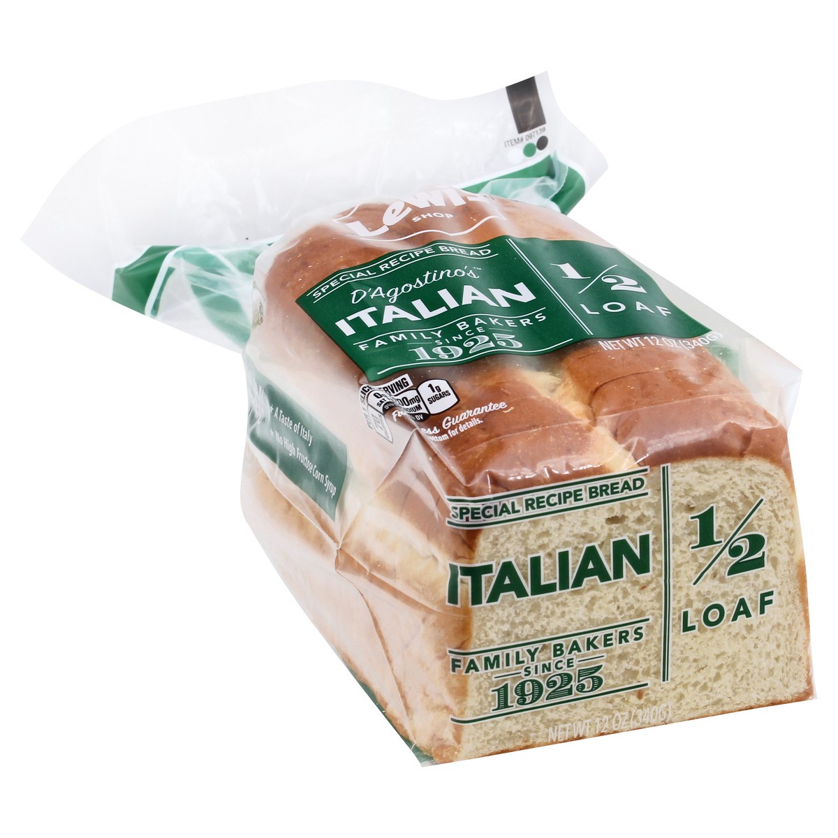 slide 6 of 9, Lewis D'Agostino's 1/2 Loaf Italian Bread 12 oz, 12 oz