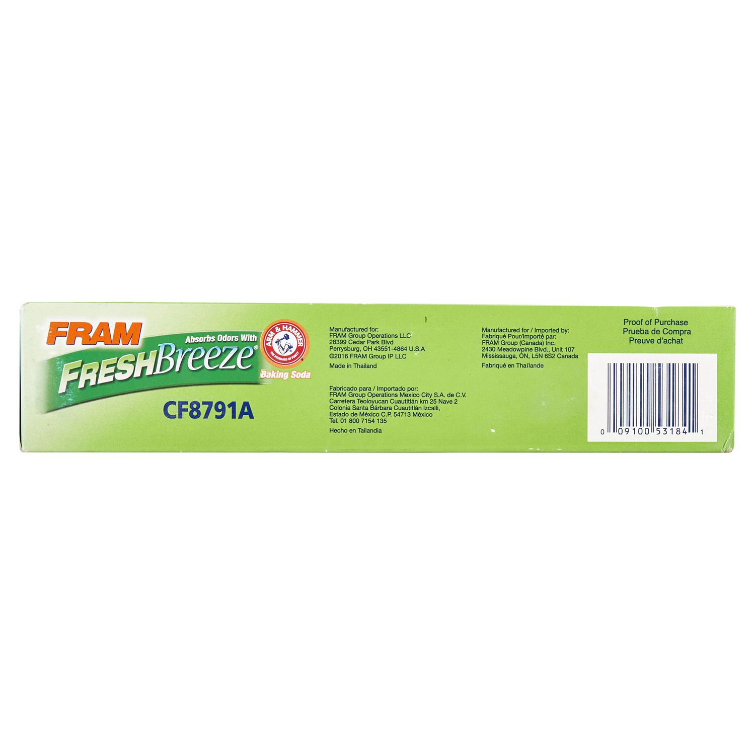 slide 5 of 5, Fram Fresh Breeze Cabin Air Filter Cf8791a, 1 ct