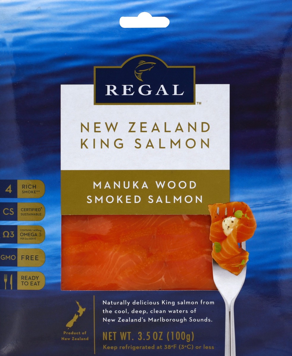 slide 1 of 4, Regal New Zealand King Salmon Manuka, 3.5 oz