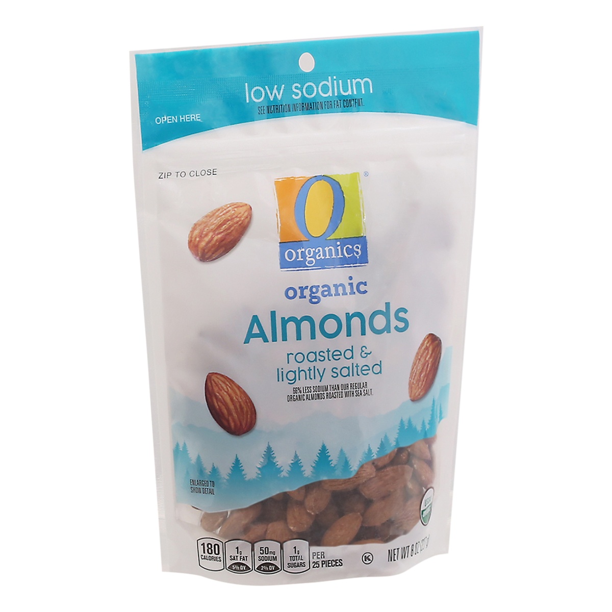 slide 8 of 9, O Organics O Orgnc Almonds Roasted Lightly Salted, 8 oz
