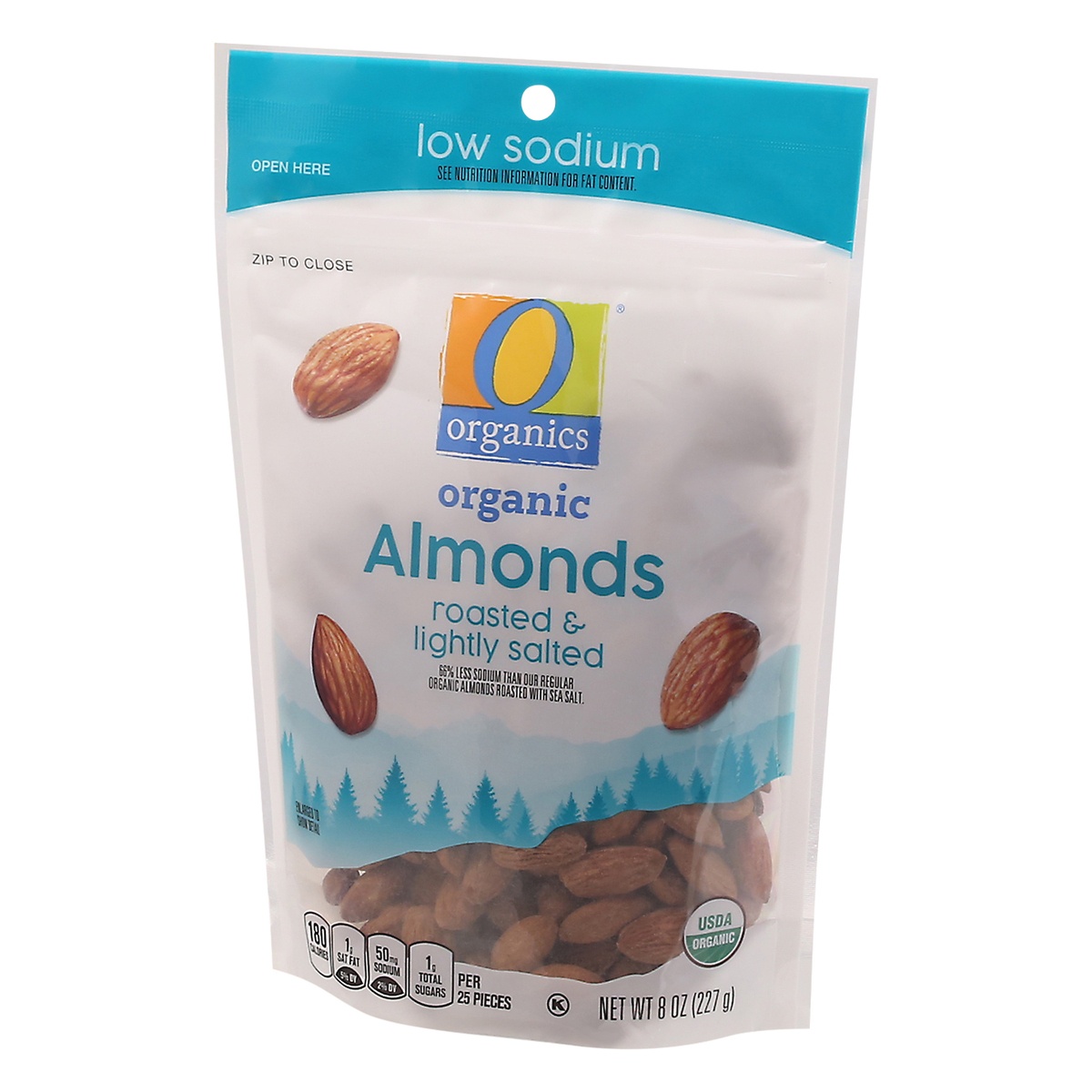 slide 9 of 9, O Organics O Orgnc Almonds Roasted Lightly Salted, 8 oz