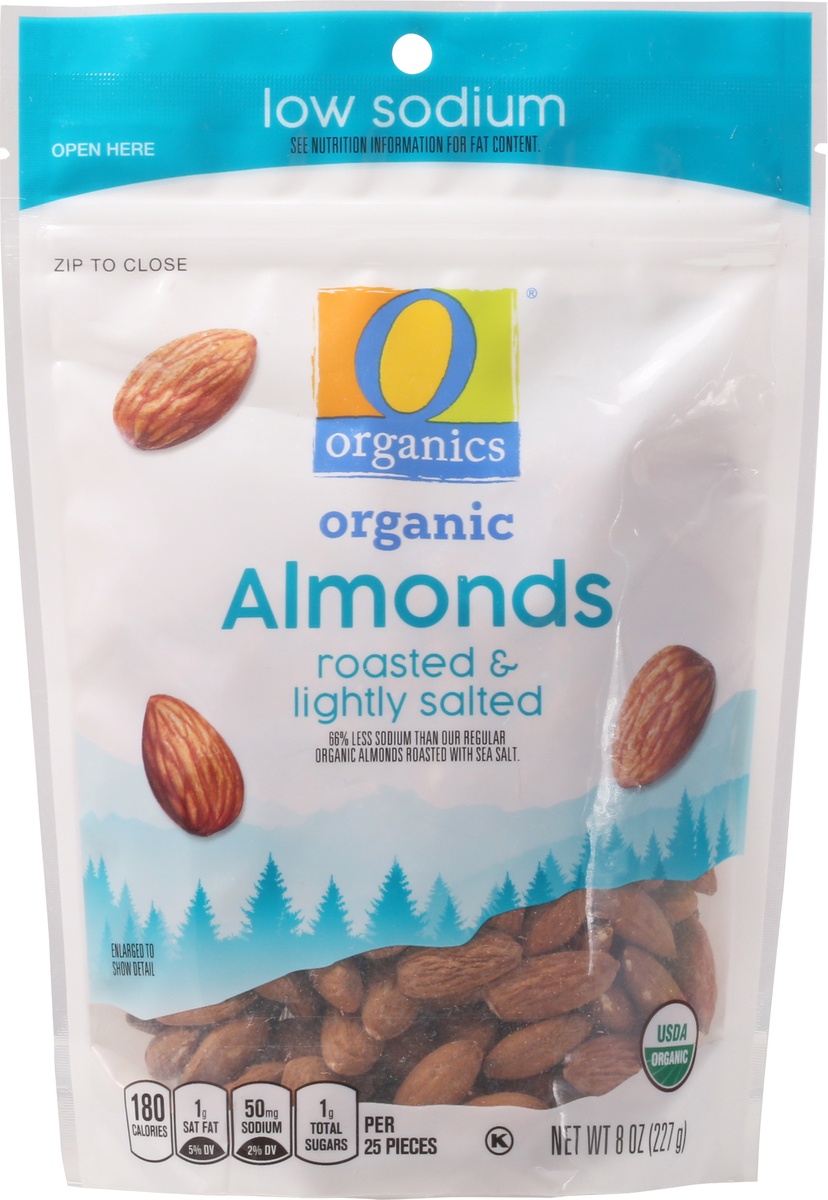 slide 3 of 9, O Organics O Orgnc Almonds Roasted Lightly Salted, 8 oz