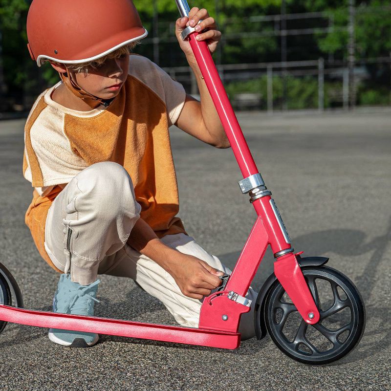 slide 9 of 10, Jetson Hex Kick Scooter - Red: Aluminum Frame, Adjustable Handlebar, 220 lb Capacity, 220 lb