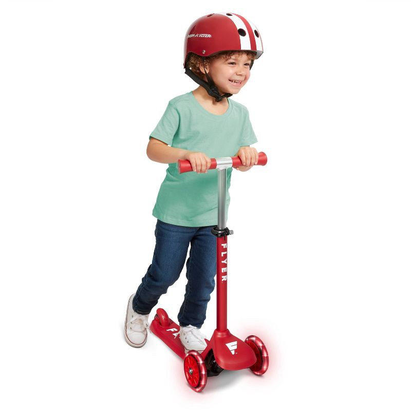 slide 5 of 13, Radio Flyer Glider Junior Kick Scooter with Light Up Wheels: 3-Wheel, Ages 2-5, 44 lb Capacity, 44 lb