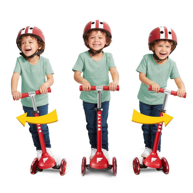 slide 6 of 13, Radio Flyer Glider Junior Kick Scooter with Light Up Wheels: 3-Wheel, Ages 2-5, 44 lb Capacity, 44 lb