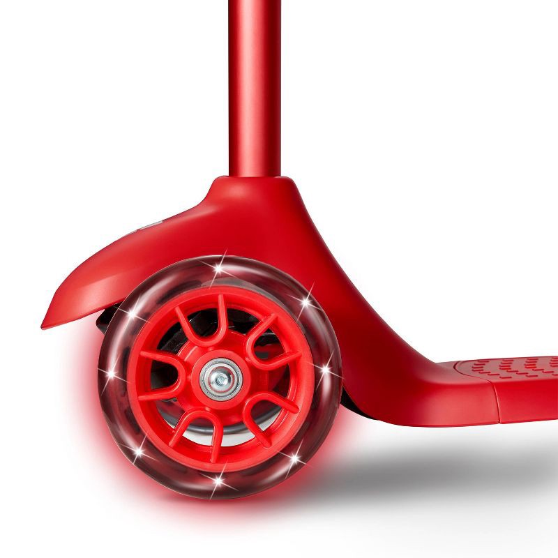 slide 10 of 13, Radio Flyer Glider Junior Kick Scooter with Light Up Wheels: 3-Wheel, Ages 2-5, 44 lb Capacity, 44 lb