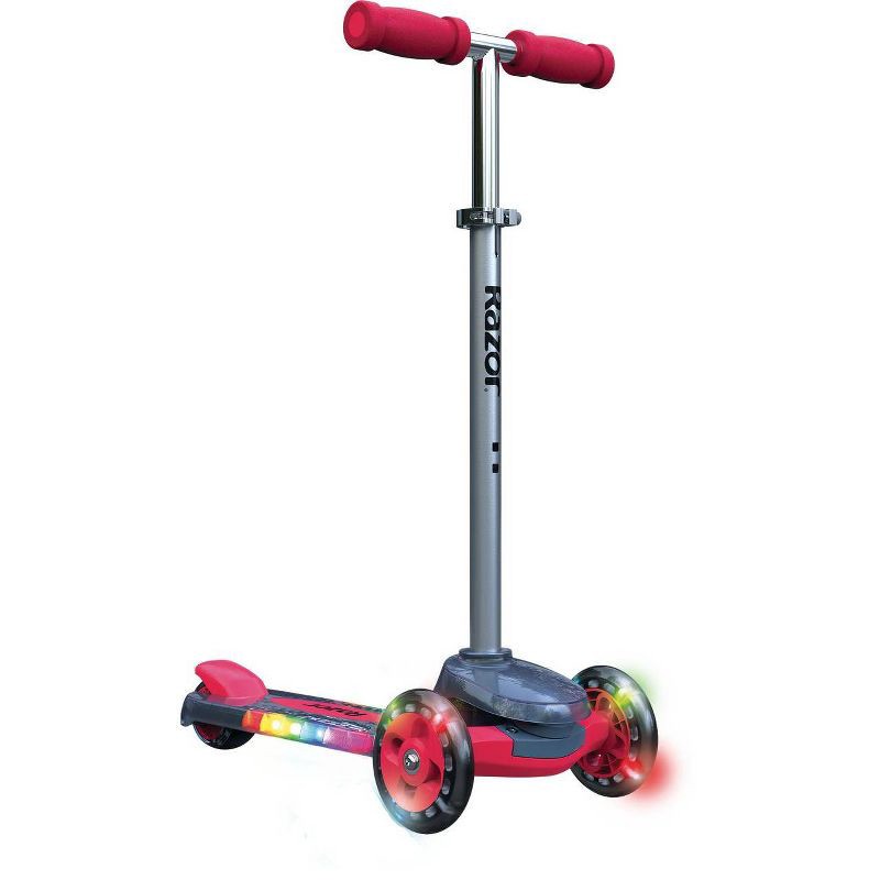 slide 2 of 6, Razor Rollie DLX Kick Scooter - Red: 3-Wheel, Heel Brakes, Ages 2-4, 1 ct