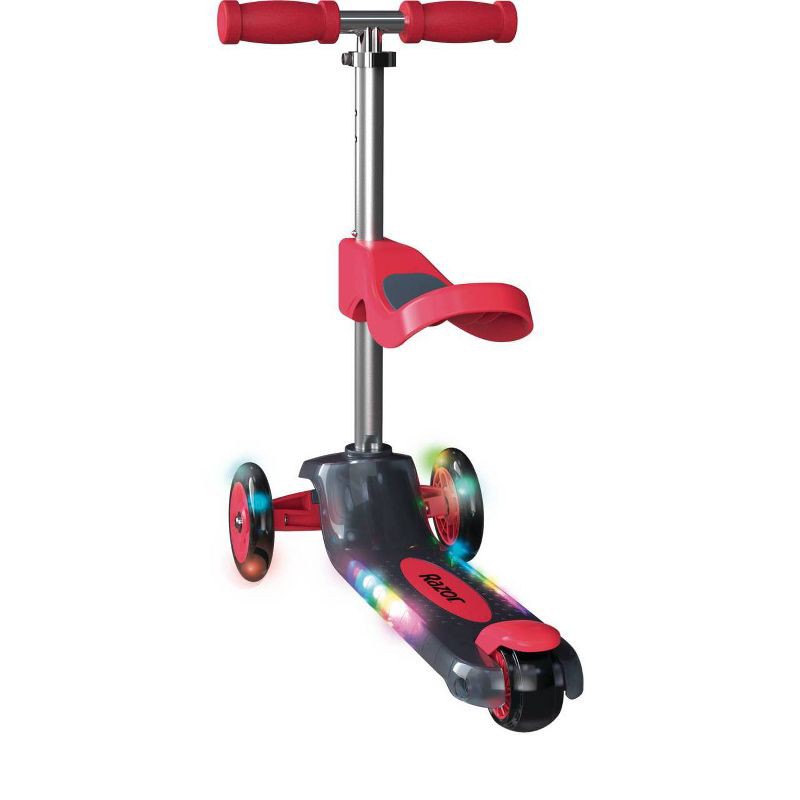 slide 3 of 6, Razor Rollie DLX Kick Scooter - Red: 3-Wheel, Heel Brakes, Ages 2-4, 1 ct