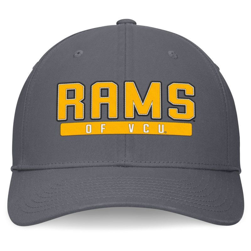 slide 2 of 4, NCAA VCU Rams Cotton Twill Snapback Hat: Adjustable Solid Gray Baseball Cap, 1 ct