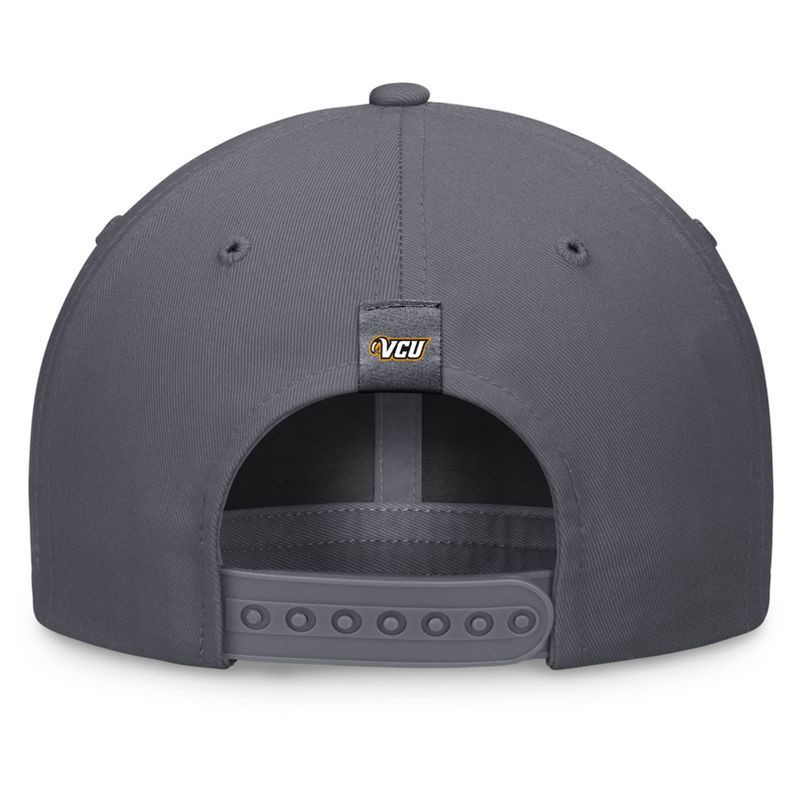 slide 4 of 4, NCAA VCU Rams Cotton Twill Snapback Hat: Adjustable Solid Gray Baseball Cap, 1 ct