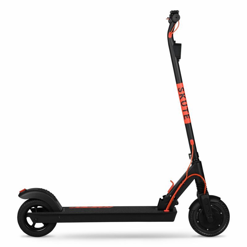 slide 4 of 13, Hyper Skute Folding Electric Scooter 36 Volt Lithium Battery Powered Scooter - Black/Red: Aluminum Frame, 15 MPH, 220 lbs Capacity, 220 lb