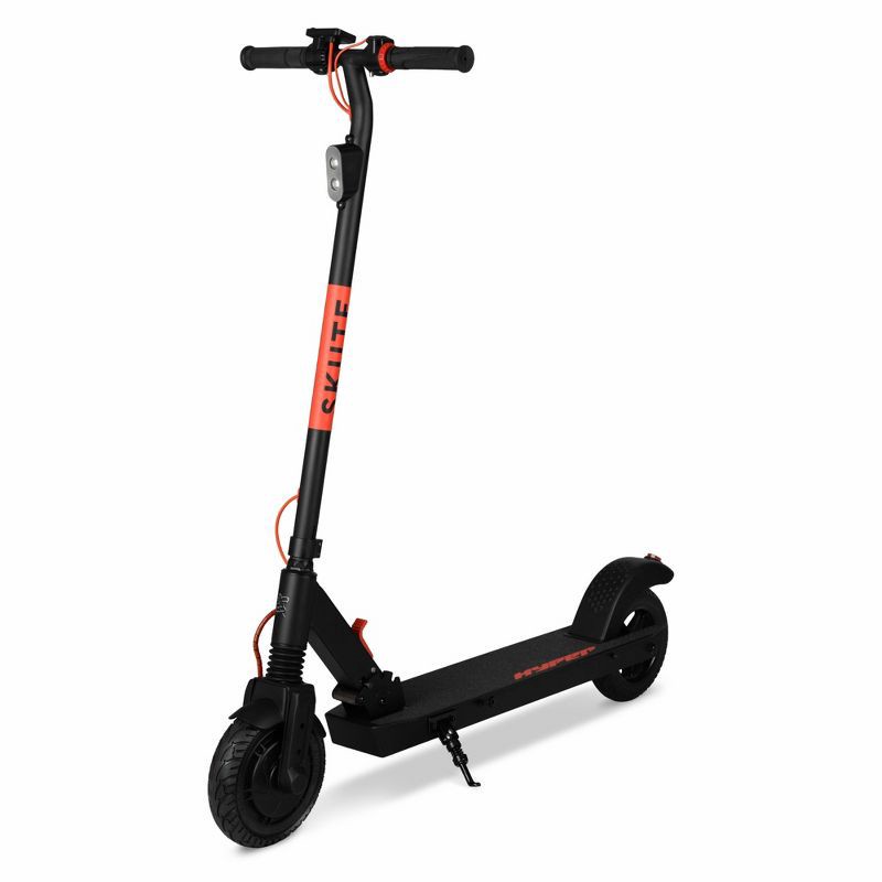 slide 8 of 13, Hyper Skute Folding Electric Scooter 36 Volt Lithium Battery Powered Scooter - Black/Red: Aluminum Frame, 15 MPH, 220 lbs Capacity, 220 lb
