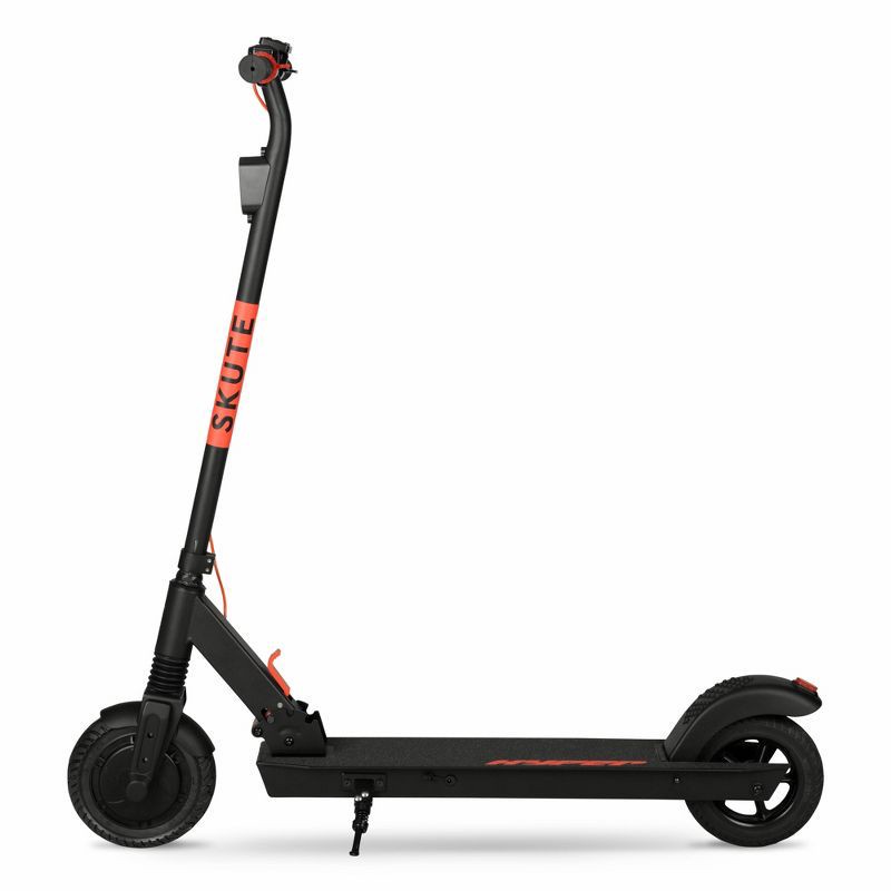 slide 11 of 13, Hyper Skute Folding Electric Scooter 36 Volt Lithium Battery Powered Scooter - Black/Red: Aluminum Frame, 15 MPH, 220 lbs Capacity, 220 lb