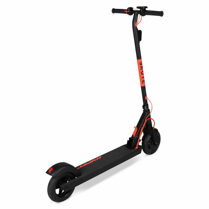 slide 3 of 13, Hyper Skute Folding Electric Scooter 36 Volt Lithium Battery Powered Scooter - Black/Red: Aluminum Frame, 15 MPH, 220 lbs Capacity, 220 lb