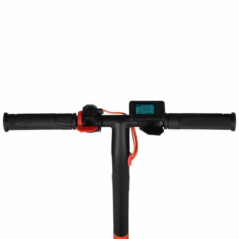 slide 7 of 13, Hyper Skute Folding Electric Scooter 36 Volt Lithium Battery Powered Scooter - Black/Red: Aluminum Frame, 15 MPH, 220 lbs Capacity, 220 lb