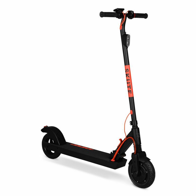 slide 1 of 13, Hyper Skute Folding Electric Scooter 36 Volt Lithium Battery Powered Scooter - Black/Red: Aluminum Frame, 15 MPH, 220 lbs Capacity, 220 lb