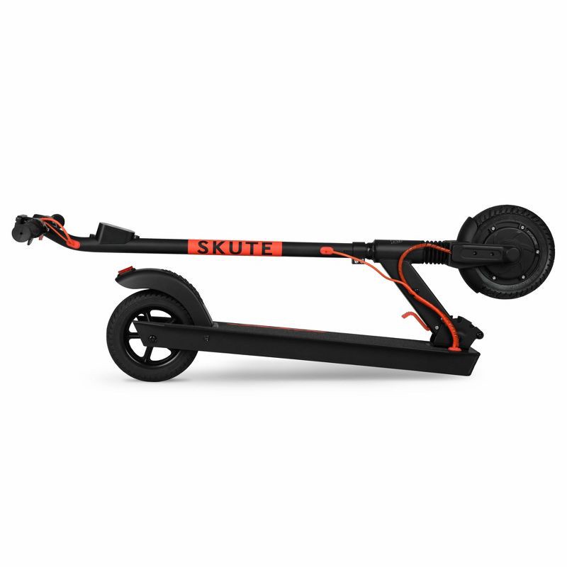slide 9 of 13, Hyper Skute Folding Electric Scooter 36 Volt Lithium Battery Powered Scooter - Black/Red: Aluminum Frame, 15 MPH, 220 lbs Capacity, 220 lb