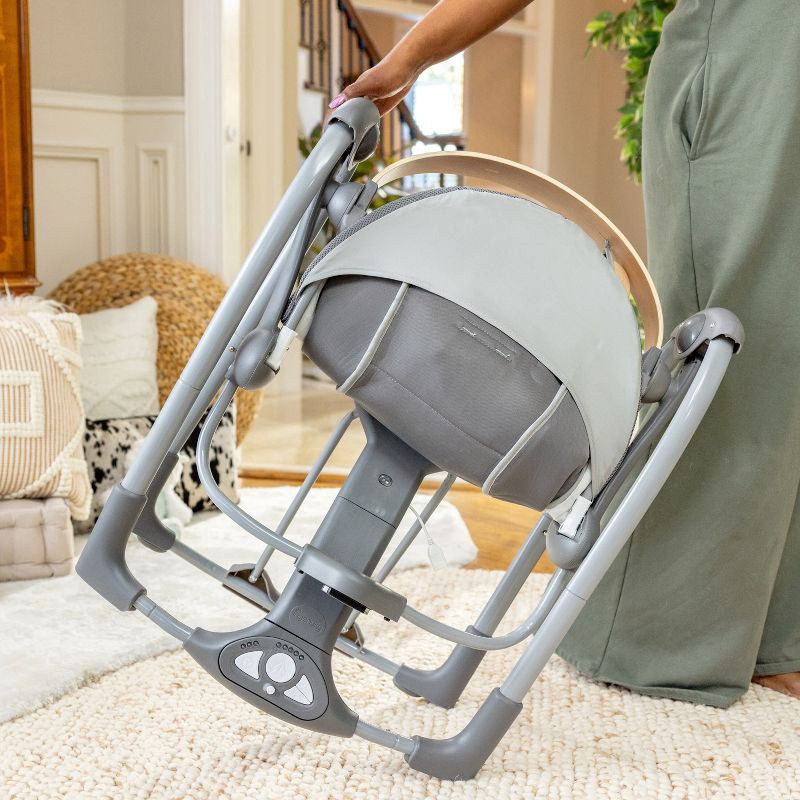 slide 12 of 15, Ingenuity Every Season Swing 'n Go Portable Baby Swing - Wesley - Beige, 1 ct