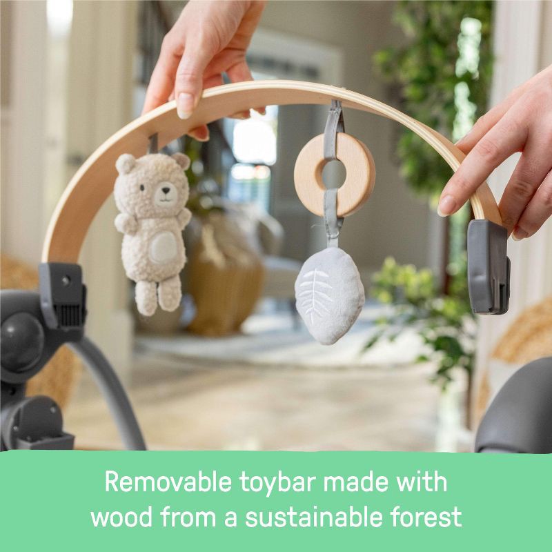 slide 4 of 15, Ingenuity Every Season Swing 'n Go Portable Baby Swing - Wesley - Beige, 1 ct