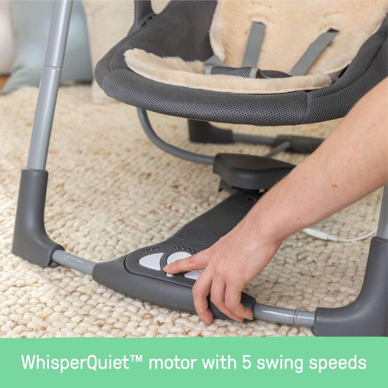 slide 7 of 15, Ingenuity Every Season Swing 'n Go Portable Baby Swing - Wesley - Beige, 1 ct