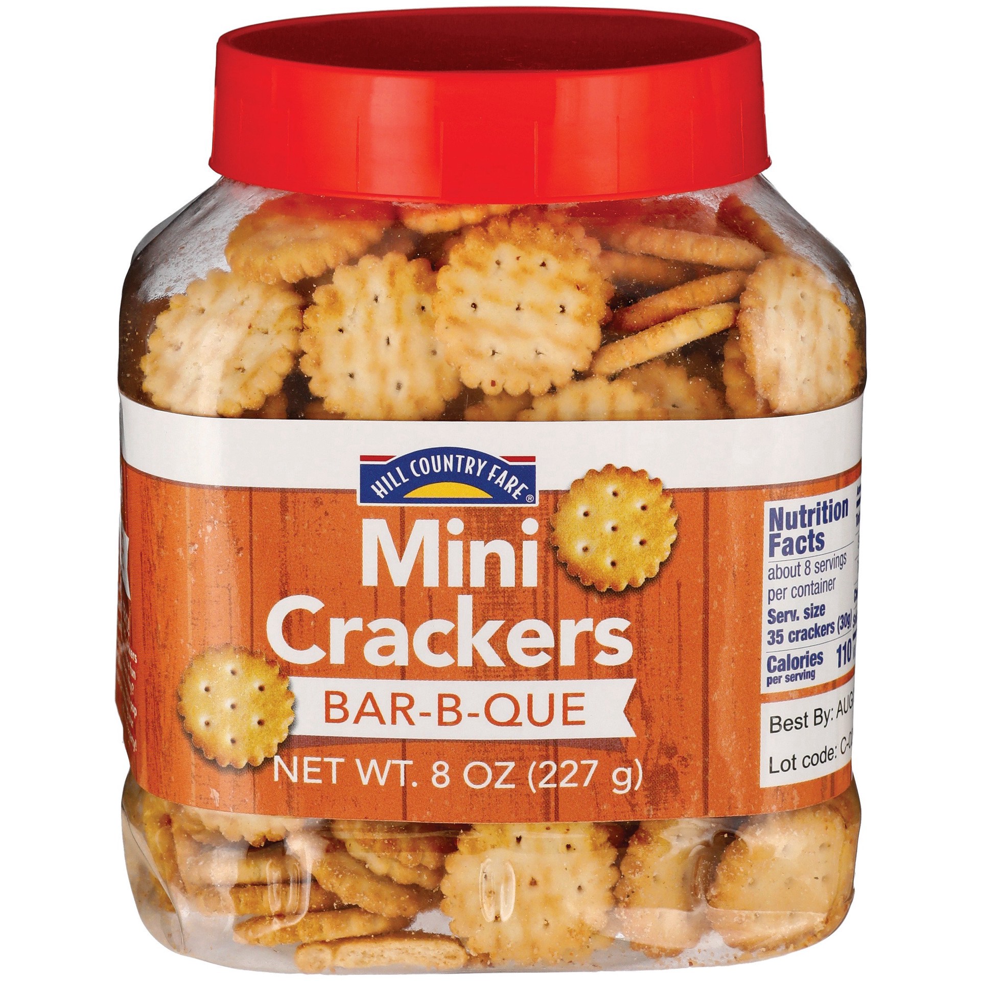 slide 1 of 1, Hill Country Fare BBQ Mini Crackers, 8 oz