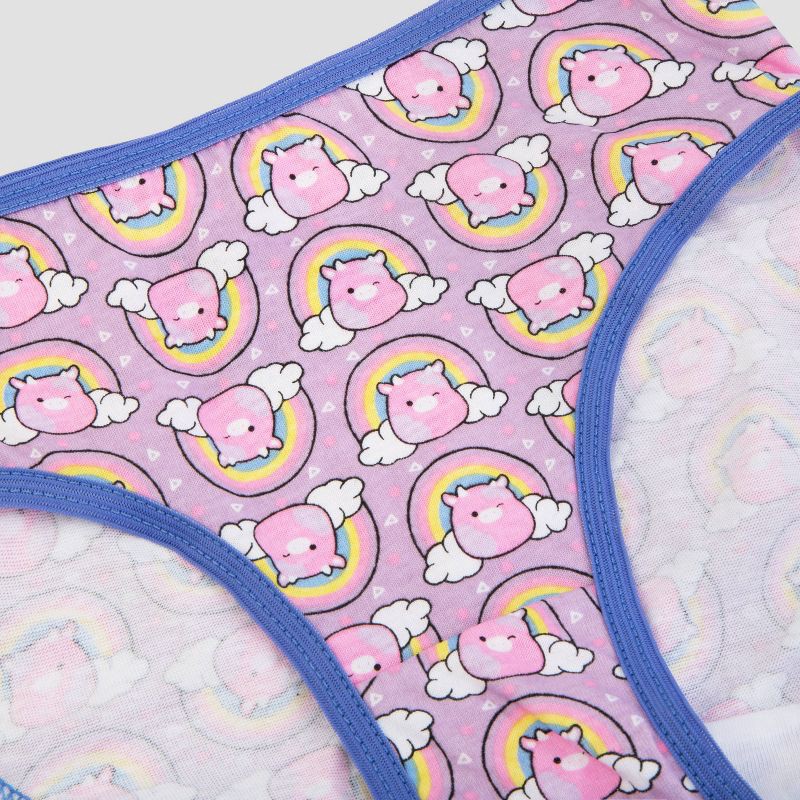slide 4 of 4, Girls' Squishmallows 7pk Briefs - 8: Fictitious Character Pattern, Full Waistband Elastic, 7 ct