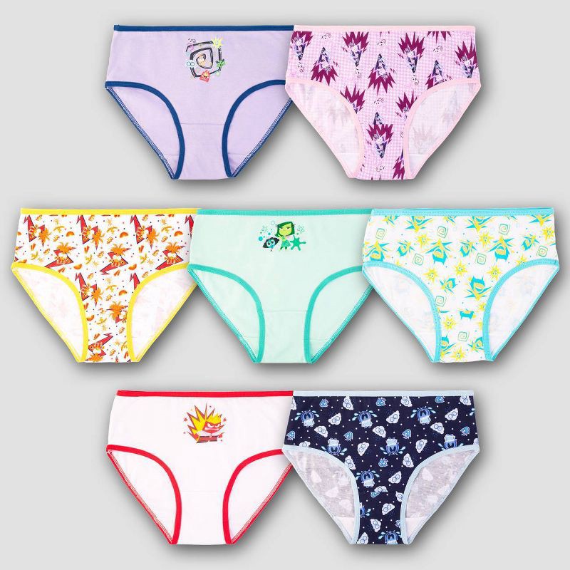 slide 1 of 4, Girls' Disney Inside Out 7pk Underwear - 8, 7 ct