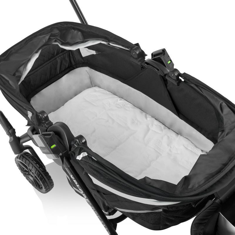 slide 13 of 37, Evenflo Pivot Xplore Dreamz Stroller Wagon with Infant Car Seat Adapter - Jetsetter Black, 1 ct
