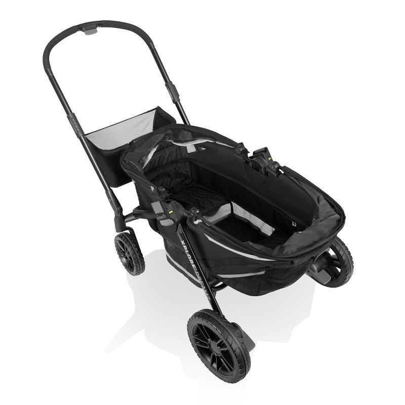 slide 15 of 37, Evenflo Pivot Xplore Dreamz Stroller Wagon with Infant Car Seat Adapter - Jetsetter Black, 1 ct