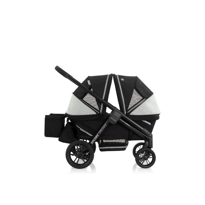 slide 27 of 37, Evenflo Pivot Xplore Dreamz Stroller Wagon with Infant Car Seat Adapter - Jetsetter Black, 1 ct