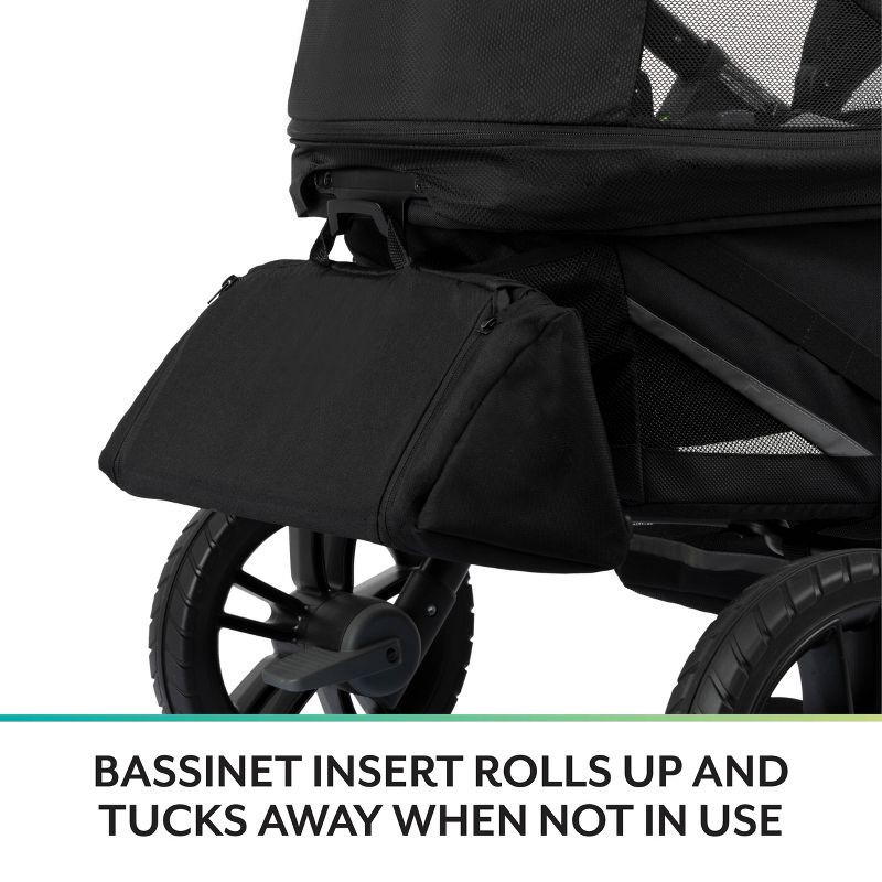 slide 5 of 37, Evenflo Pivot Xplore Dreamz Stroller Wagon with Infant Car Seat Adapter - Jetsetter Black, 1 ct