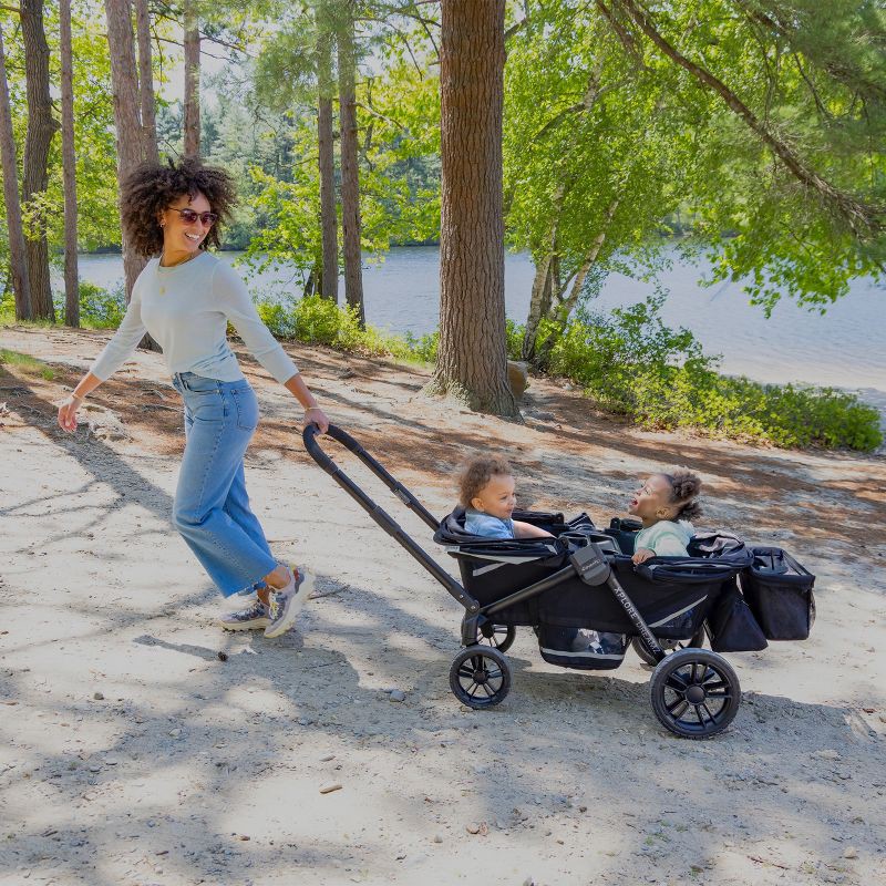 slide 32 of 37, Evenflo Pivot Xplore Dreamz Stroller Wagon with Infant Car Seat Adapter - Jetsetter Black, 1 ct