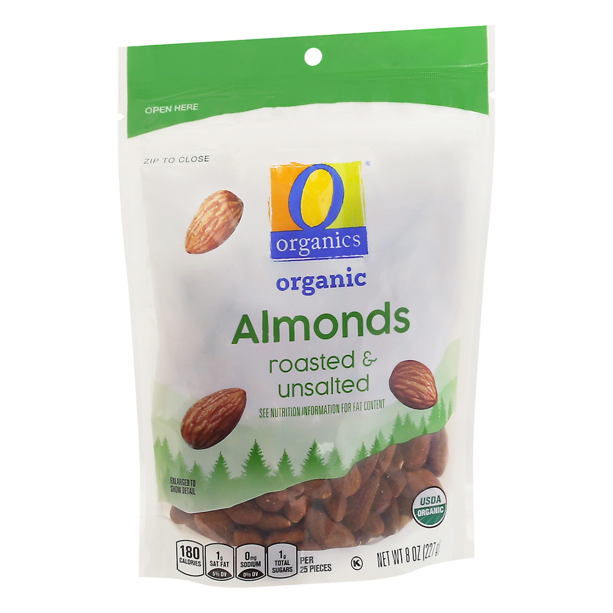 slide 2 of 9, O Organics Organic Almonds Roasted Unsalted, 8 oz