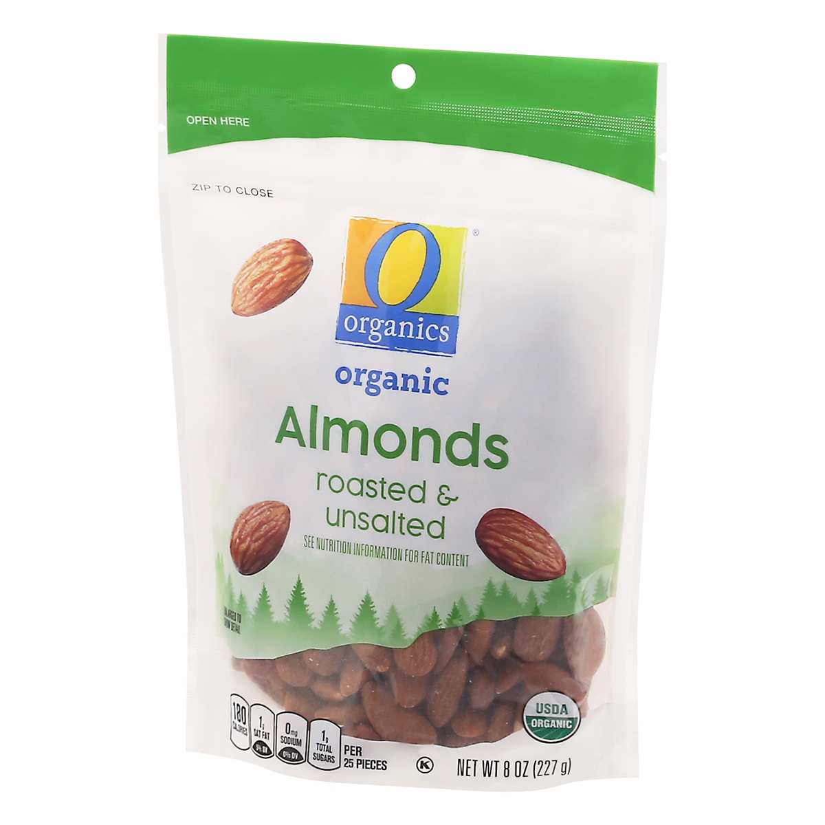 slide 3 of 9, O Organics Organic Almonds Roasted Unsalted, 8 oz