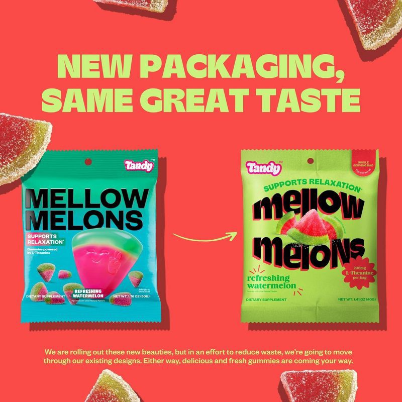 slide 7 of 8, Tandy Mellow Melons Gummy Supplement - 1.41oz, 1.41 oz