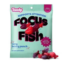 Tandy Focus Fish Very Berry Punch Gummy Supplements - 1.76oz