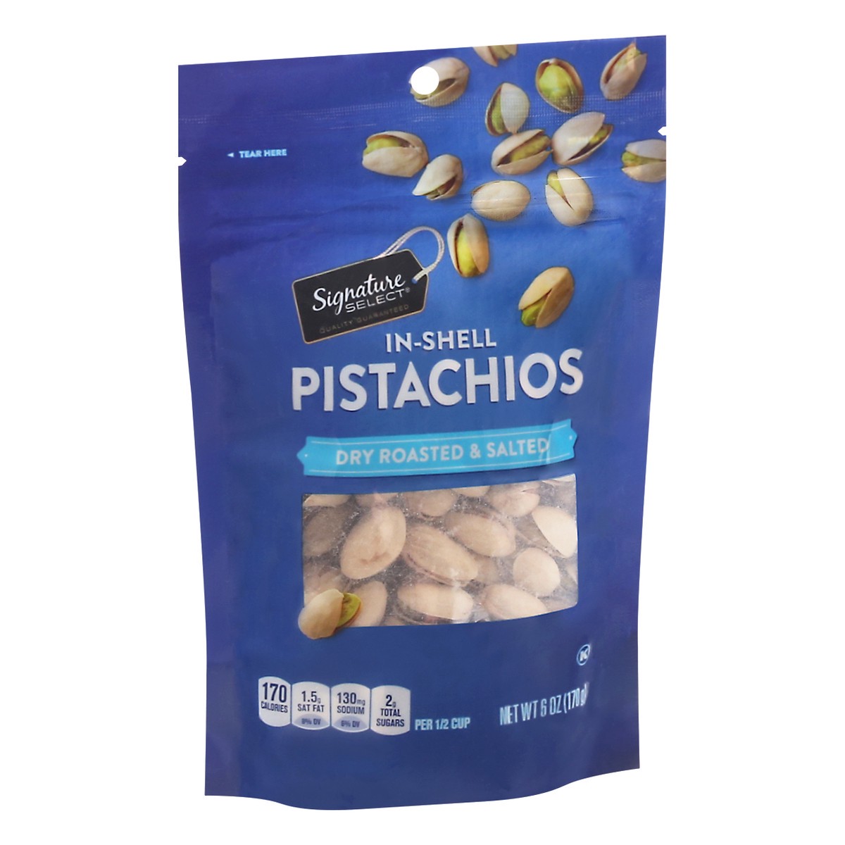 slide 2 of 9, Signature Select In-Shell Dry Roasted & Salted Pistachios 6 oz, 