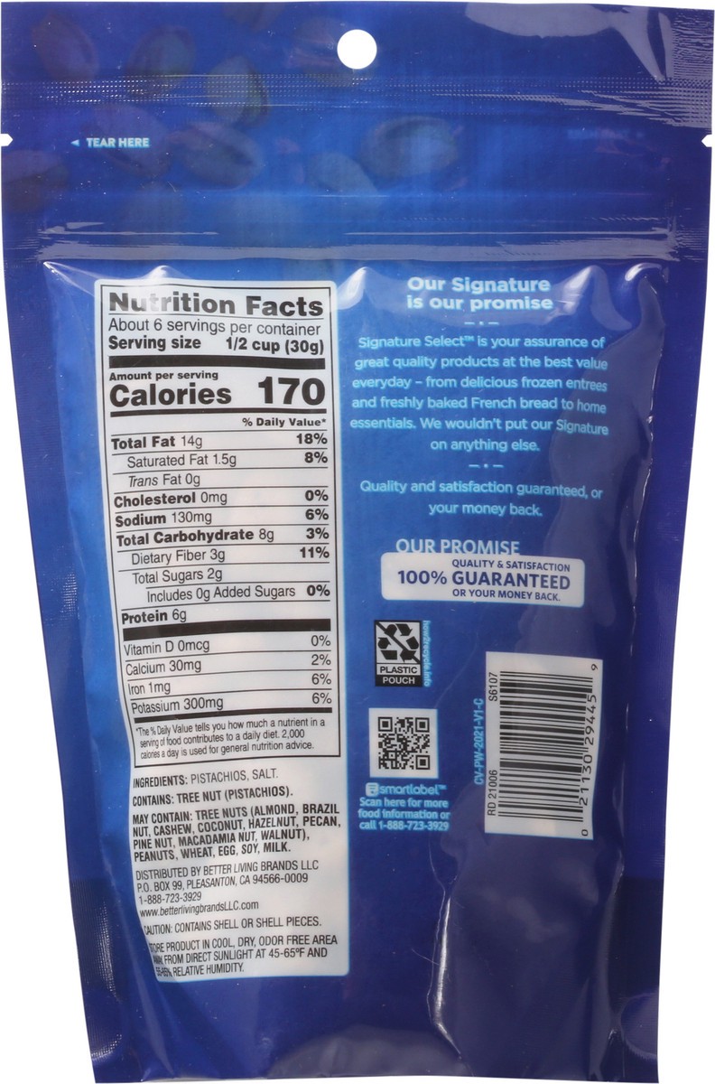 slide 4 of 9, Signature Select In-Shell Dry Roasted & Salted Pistachios 6 oz, 