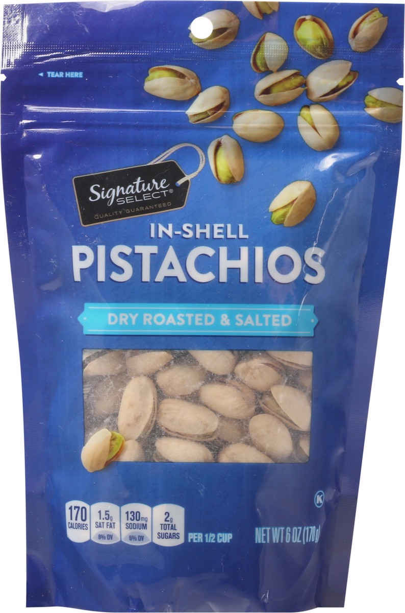 slide 6 of 9, Signature Select In-Shell Dry Roasted & Salted Pistachios 6 oz, 